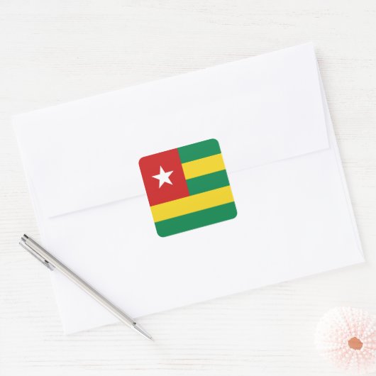 Togo Flag Sticker (Envelop)