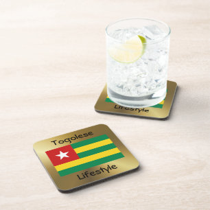 Togo Flag+Text Onderzetter