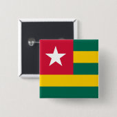 Togo Flag Vierkante Button 5,1 Cm (Voorkant /achterkant)