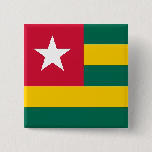 Togo Flag Vierkante Button 5,1 Cm (Voorkant)