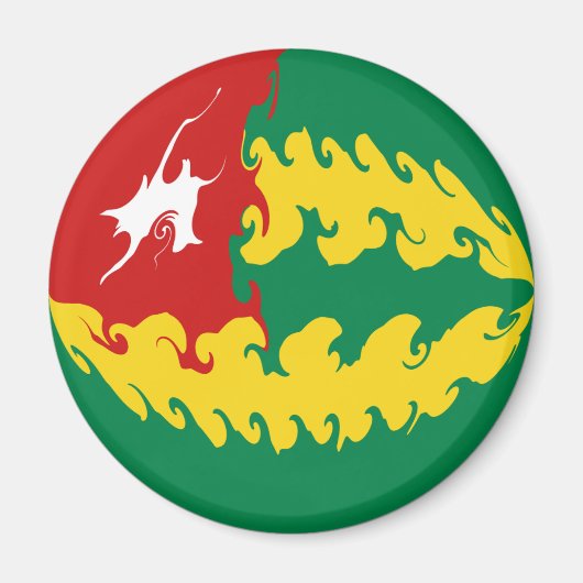 Togo Gnarly vlag Magneet (Voorkant)