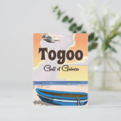 Togo Golf van Guinee reisposter print Briefkaart (Staand voorkant)