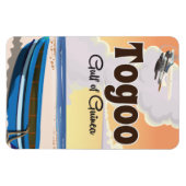 Togo Golf van Guinee reisposter print Magneet (Horizontaal)