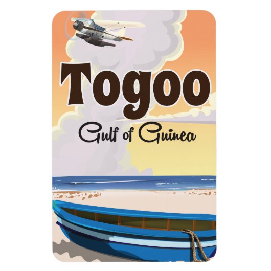Togo Golf van Guinee reisposter print Magneet (Verticaal)