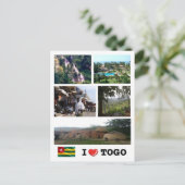 Togo - I Love - Briefkaart (Staand voorkant)