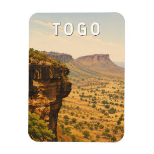 Togo Illustratie Reis Kunst Vintage Magneet