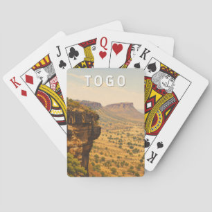 Togo Illustratie Reis Kunst Vintage Pokerkaarten