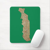 Togo Kaart Mousepad Muismat (Met muis)