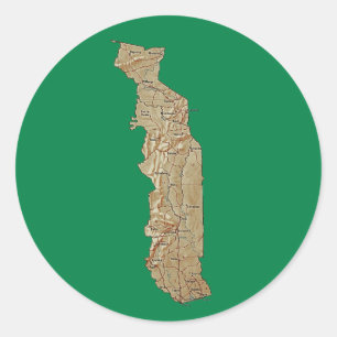 Togo Kaart Sticker
