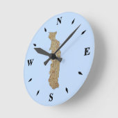 Togo Map Clock Ronde Klok (Hoek)