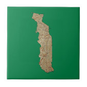 Togo Map Tile Tegeltje (Voorkant)