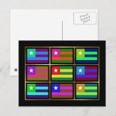 Togo Multihue Flags Briefkaart (Voorkant / Achterkant)
