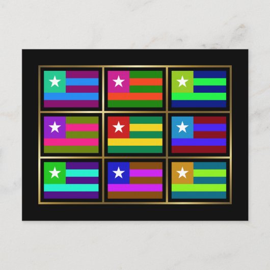Togo Multihue Flags Briefkaart (Voorkant)