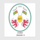 Togo National Emblem Patriotic Sticker (Vel)