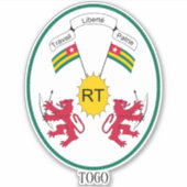 Togo National Emblem Patriotic Sticker (Voorkant)