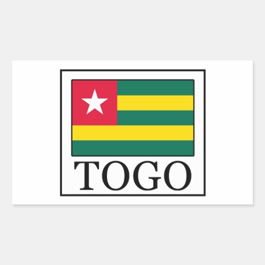 Togo Rechthoekige Sticker (Voorkant)