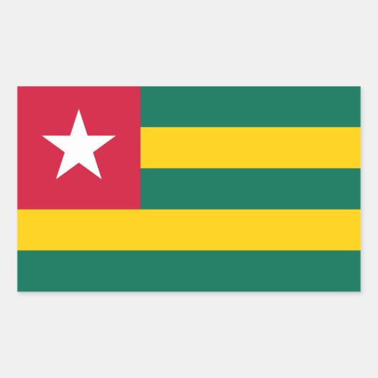 Togo Rechthoekige Sticker (Voorkant)