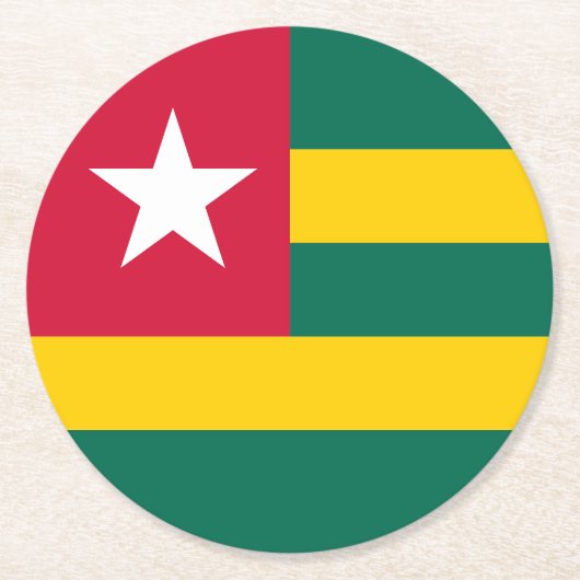 Togo Ronde Kartonnen Onderzetter (Voorkant)