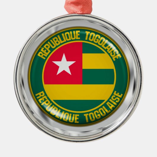 Togo Round Emblem Metalen Ornament (Voorkant)
