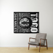 Togo Siberian Husky Cool Husky Dog Face Wandkleed (In Situ (horizontaal))