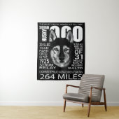 Togo Siberian Husky Cool Husky Dog Face Wandkleed (In situ)