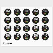 Togo Stijl Ronde Sticker (Vel)