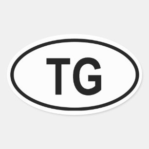 Togo "TG" Ovale Sticker