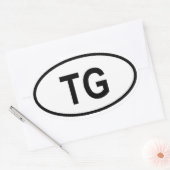 Togo "TG" Ovale Sticker (Envelop)