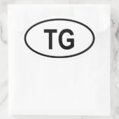 Togo "TG" Ovale Sticker (Tas)