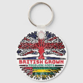 Togo Togolese British Tree Roots Flag Sleutelhanger (Voorkant)