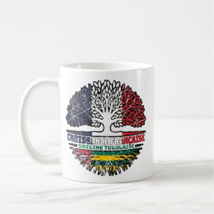 Togo Togolese French Tree Roots Flag Koffiemok