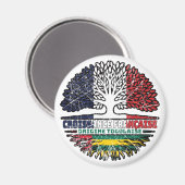 Togo Togolese French Tree Roots Flag Magneet (Voorkant / Achterkant)