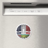 Togo Togolese French Tree Roots Flag Magneet (Insitu (Vaatwasser))