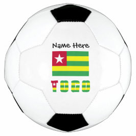 Togo Togolese Vlag Gepersonaliseerde Naam Voetbal