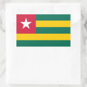 Togo/Togolese vlag Rechthoekige Sticker (Tas)