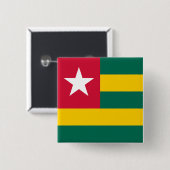 Togo Vierkante Button 5,1 Cm (Voorkant /achterkant)