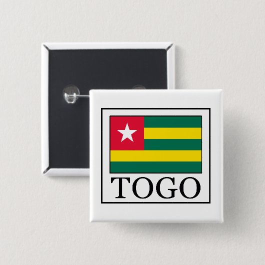 Togo Vierkante Button 5,1 Cm (Voorkant /achterkant)