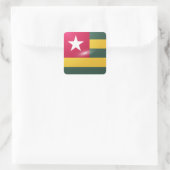 Togo vierkante glossy vlag sticker (Tas)