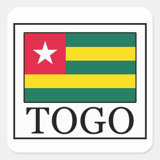 Togo Vierkante Sticker (Voorkant)