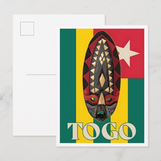 Togo Vintage Reizen Briefkaart (Voorkant / Achterkant)