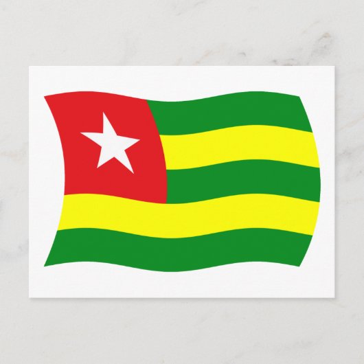 Togo Vlag Ansichtkaart Briefkaart (Voorkant)