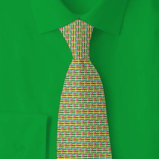 Togo Vlag Baksteenpatroon Stropdas