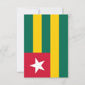 Togo vlag bedankkaart (Voorkant)