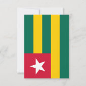 Togo vlag bedankkaart (Achterkant)
