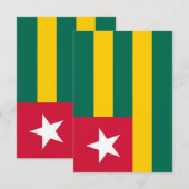 Togo vlag bedankkaart (Voorkant / Achterkant)