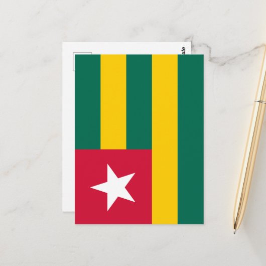 Togo vlag briefkaart (Voorkant / Achterkant in situ)