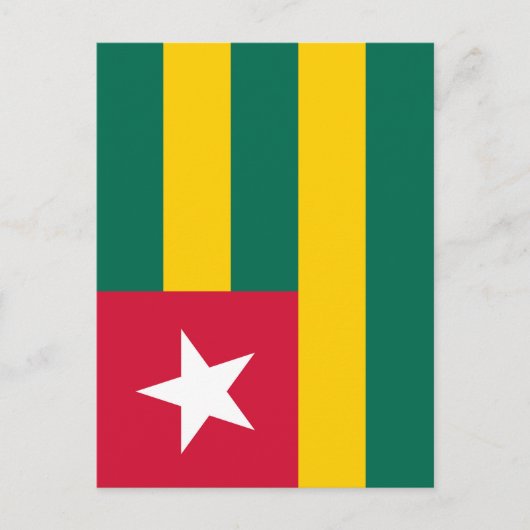 Togo vlag briefkaart (Voorkant)
