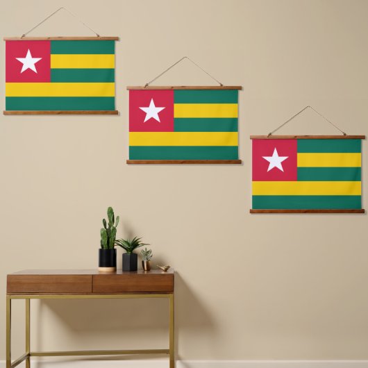 Togo vlag hangend wandkleed (Asymmetrisch)