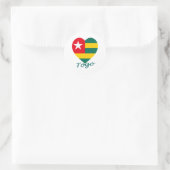 Togo Vlag Hart Ronde Sticker (Tas)