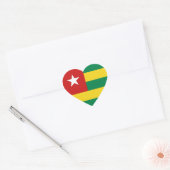 Togo Vlag Hart Sticker (Envelop)